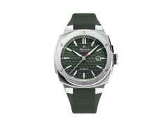 Alpina Alpiner Extreme Automatik Edelstahl 41mm grünes Zifferblatt grünes Kautschukband – Herrenuhren Uhr mit Datum aus Edelstahl und Kautschuk. Das Gehäuse ist rund und silber. Das Kautschuk / Kunststoff / Silikon Armband ist grün. Das Zifferblatt ist ein Index in grün.