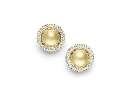 IsabelleFa Coco Ohrclip Gelbgold 22mm mit Pavé-Besatz 2,17ct – Ohrschmuck Ohrclip aus 750 Gelbgold.