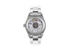 Union Glashütte Viro Datum Automatik Edelstahl 34mm silberfarbenes Zifferblatt Metallband – Damenuhren Uhr mit Datum aus Edelstahl. Das Gehäuse ist rund und silber. Das Edelstahlarmband ist silber. Das Zifferblatt ist ein Index in silber. – Ansicht 2