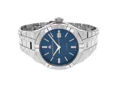 Maurice Lacroix Aikon Automatik Edelstahl 42mm blaues Zifferblatt Metallband AI6008-SS002-430-1 Full Set mit Garantie Occasion Refurbished – Herrenuhren Uhr mit Datum aus Edelstahl. Das Gehäuse ist rund und silber. Das Edelstahlarmband ist silber. Das Zifferblatt ist ein Index in blau.
