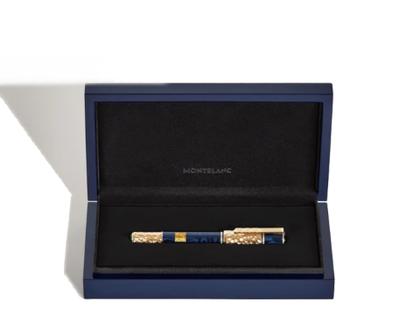 Montblanc 2024 Masters of Art Homage to Gustav Klimt Füllfederhalter 4810 Limited Edition – Schreibgeräte Füllfederhalter in blau und aus 750 Gelbgold und rhodiniert. – Ansicht 7