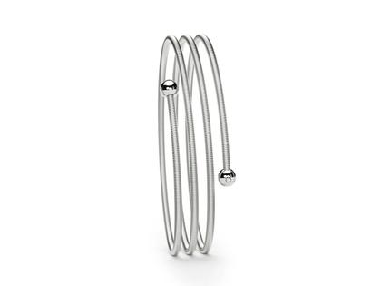 Niessing Colette C Embrace Armreif 3-fach Platinum mit Besatz – Armschmuck Armreif aus 950 Platin.