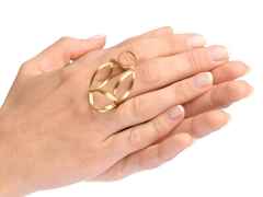 Jutta Ulland Ring Silber goldplattiert – Ringe Ring aus 925 Silber und und vergoldet. – Ansicht 2