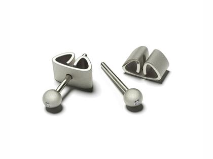 Ohrschmuck Ohrstecker aus Silber-Gold Legierung - 90 S.