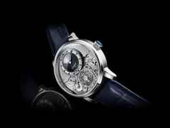 Glashütte Original Senator Chronometer Tourbillon Handaufzug Platin 42mm anthrazitfarbenes Zifferblatt blaues Lederband Limitierte Edition – Herrenuhren Uhr ohne Datum aus 950 Platin. Das Gehäuse ist rund und silber. Das Lederarmband Kroko / Alligator ist blau. Das Zifferblatt ist ein Index in grau. – Ansicht 3