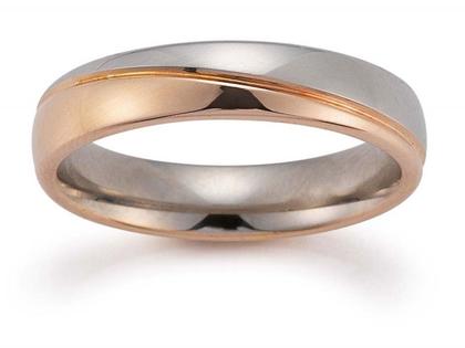 Gerstner Trauring Nr. 14 – Ringe Trauring aus 585 Weißgold/Rotgold.