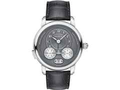 Montblanc Star Legacy Nicolas Rieussec Monopusher Automatik Chronograph – Herrenuhren Chronograph aus Edelstahl. Das Gehäuse ist rund und silber. Das Lederarmband Kroko / Alligator ist grau. Das Zifferblatt ist arabisch und grau.