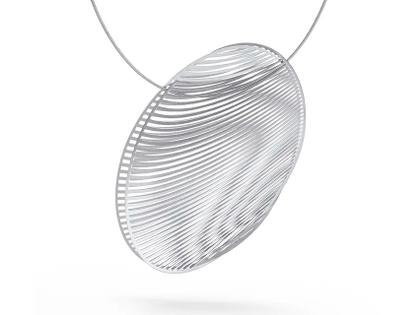 Niessing Mirage Anhänger oval 80mm Platin – Anhänger Anhänger ohne Besatz aus 950 Platin.