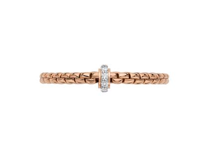 Fope Eka Flex'It   Armband  mittel Roségold 1 Ronde mit Brillanten 1,22ct M flexibel – Armschmuck Armband aus 750 Rotgold, 750 Weißgold und und . – Ansicht 3