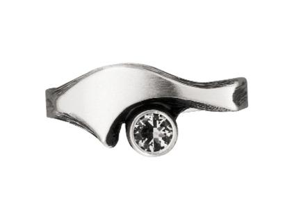 Nordform Design 19 Damenring mit Bergkristall – Ringe Ring mit Besatz aus 925 Silber.
