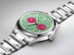 Oris Big Crown Calibre 113 Handaufzug Edelstahl 43mm grünes Zifferblatt Metallband – Herrenuhren Uhr mit Datum aus Edelstahl. Das Gehäuse ist rund und silber. Das Edelstahlarmband ist silber. Das Zifferblatt ist arabisch Index und grün. – Ansicht 5