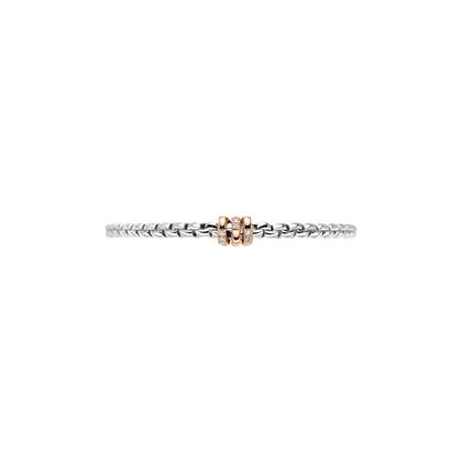 Fope Eka Tiny Armband Weißgold schmal mit Brillanten – Armschmuck Armband aus 750 Weißgold. – Ansicht 3
