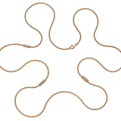 Fope Aria Collier Roségold 90cm mit 1 Brillant 0,020ct – Halsschmuck Collier aus 750 Rotgold.