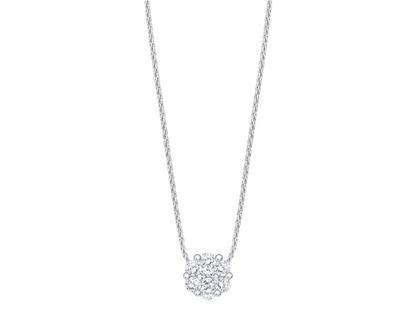 Giloy-Bellaluce Bella Luce Collier 0,25ct – Halsschmuck Kette mit Anhänger aus 585 Weißgold.