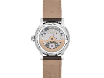 Frederique Constant Manufacture The Elements Collection 2026 limitiertes Set – Herrenuhren Uhr mit Datum aus Edelstahl und Leder. Das Gehäuse ist rund und silber. Das Armband ist ein Lederarmband Kroko / Alligator. Der Zifferblatt ist ein Index. – Ansicht 14