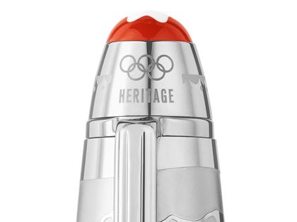 Montblanc Meisterstück X Olympic Heritage Chamonix 1924 Solitaire LeGrand Rollerball platinumbeschichtet – Schreibgeräte Rollerball in grau und aus Edelharz, Metall und platiniert. – Ansicht 4