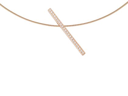 Angela Hübel Mikado Anhänger Roségold mit Brillanten – Anhänger Anhänger mit Besatz aus 750 Rotgold.