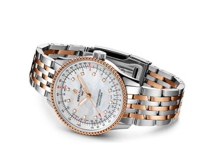 Breitling Navitimer 1 Automatic 35 weißes Perlmutt-Zifferblatt  