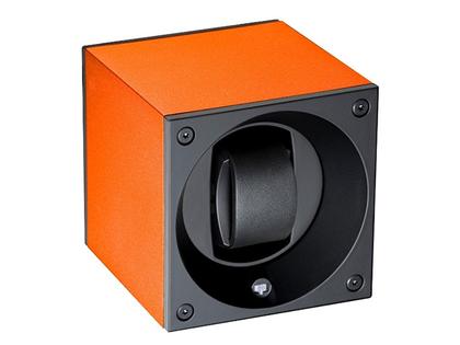 Swiss KubiK Masterbox Uhrenbeweger Aluminium orange – Uhrenbeweger Uhrenbeweger für 1 Uhr aus Aluminium.