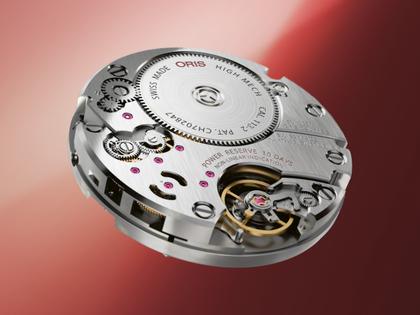 Oris Artelier Calibre 113 Year of the Horse Handaufzug Edelstahl 43mm rotes Zifferblatt braunes Lederband limitiert – Herrenuhren Uhr mit Datum aus Edelstahl und Leder. Das Gehäuse ist rund und silber. Das Lederarmband ist braun. Das Zifferblatt ist arabisch Index und rot. – Ansicht 9