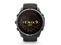 Garmin Fenix 9 Pro inReach Titan 51mm digitales Display schwarzes Silikonband – Herrenuhren Uhr Multifunktion aus Kautschuk und Titan. Das Gehäuse ist rund und schwarz. Das Kautschuk / Kunststoff / Silikon Armband ist schwarz. Das Zifferblatt ist digital und schwarz.