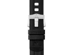 Omega Seamaster Diver 300M Automatik Edelstahl 42mm schwarzes Zifferblatt schwarzes Kautschukband – Herrenuhren Uhr mit Datum aus Edelstahl und Keramik. Das Gehäuse ist rund und silber. Das Kautschuk / Kunststoff / Silikon Armband ist schwarz. Das Zifferblatt ist ein Index in schwarz. – Ansicht 3