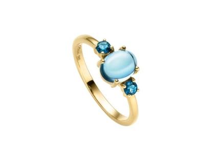 Elaine Firenze Ring Gelbgold mit blauem Topas – Ringe Ring aus 585 Gelbgold.