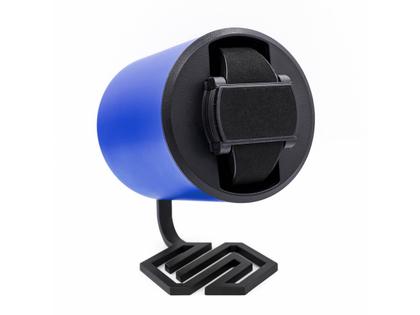 Swiss Capsule Uhrenbeweger Single  blau – Uhrenbeweger Uhrenbeweger für 1 Uhr in blau und aus Edelstahl und Kunststoff.