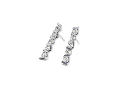 Niessing Vivida Ohrstecker Platin 2,8mm mit Brillanten 0,400ct – Ohrschmuck Ohrstecker aus 950 Platin.