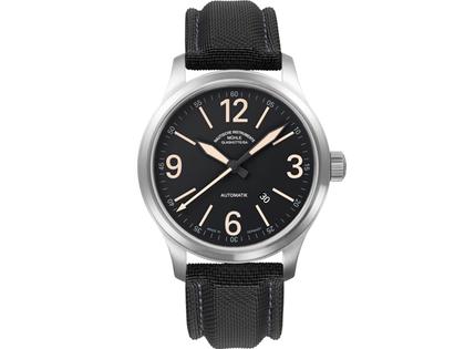 Mühle Glashütte Terranaut II Trail Herrenuhr mit Datum Textilband – Herrenuhren Uhr mit Datum aus Edelstahl. Das Armband ist ein Textilarmband. Der Zifferblatt ist arabisch.