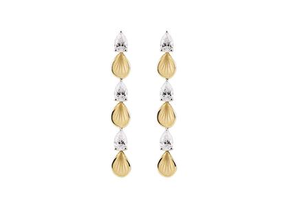Cammilli Firenze Divina Ohrhänger White Ice und Yellow Sunrise mit Brillanten 1,80ct – Ohrschmuck Ohrhänger aus 750 Gelbgold, 750 Weißgold und und .