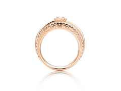 Capolavoro Magnifico Ring breit Roségold mit Brillantrosette – Ringe Ring mit Besatz aus 750 Rotgold. – Ansicht 2
