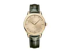 Omega Constellation Observatory Automatik Gelbgold 39mm goldenes Zifferblatt grünes Lederband – Herrenuhren Uhr ohne Datum aus 750 Gelbgold und Leder. Das Gehäuse ist rund und gelbgold. Das Lederarmband Kroko / Alligator ist grün. Das Zifferblatt ist ein Index in gelbgold.