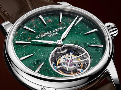 Frederique Constant Manufacture The Elements Collection 2026 limitiertes Set – Herrenuhren Uhr mit Datum aus Edelstahl und Leder. Das Gehäuse ist rund und silber. Das Armband ist ein Lederarmband Kroko / Alligator. Der Zifferblatt ist ein Index. – Ansicht 15