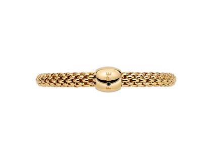 Fope Love Nest Flex'It Men Armband Gelbgold M 1 Schmuckelement Brillant schwarz 0,020ct flexibel – Armschmuck Armband aus 750 Gelbgold. – Ansicht 3