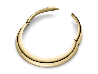 IsabelleFa Navette Collier 21 Gelbgold mit Brillant 0,015ct – Halsschmuck Halsreif aus 750 Gelbgold. – Ansicht 2