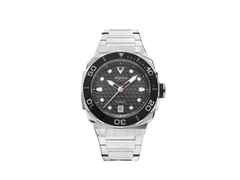 Alpina Seastrong Diver Extreme Automatic Edelstahl 39mm schwarzes Zifferblatt Metallband – Herrenuhren Uhr mit Datum aus Edelstahl. Das Gehäuse ist rund und silber. Das Edelstahlarmband ist silber. Das Zifferblatt ist ein Index in schwarz.