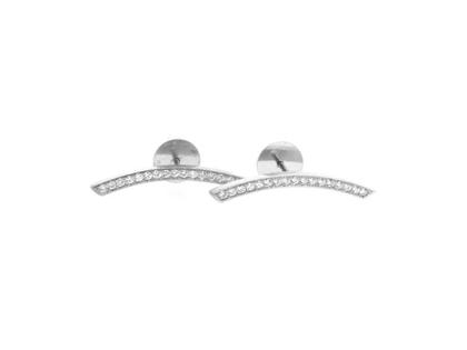 Angela Hübel Brillantbogen Ohrstecker Weißgold mit Brillanten 0,340ct – Ohrschmuck Ohrstecker aus 750 Weißgold.