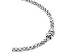 Fope FlexIt Solo Collier Weißgold 43 cm – Halsschmuck Collier aus 750 Weißgold. – Ansicht 2