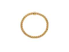 Fope Eka Flex'It  Armband   schmal Gelbgold 1 Ronde mit Brillant 0,01ct M flexibel – Armschmuck Armband aus 750 Gelbgold. – Ansicht 3