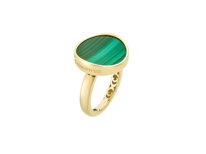 Chimento Armillas Glow Ring Gelbgold mit Malachit – Ringe Ring aus 750 Gelbgold.