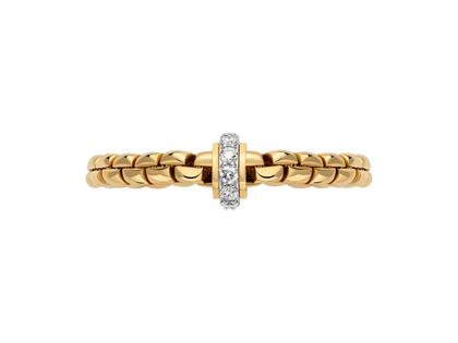 Fope Eka Flex'It   Armband breit Gelbgold 1 Ronde mit Brillanten 2,20ct M flexibel – Armschmuck Armband aus 750 Gelbgold, 750 Weißgold und und . – Ansicht 3