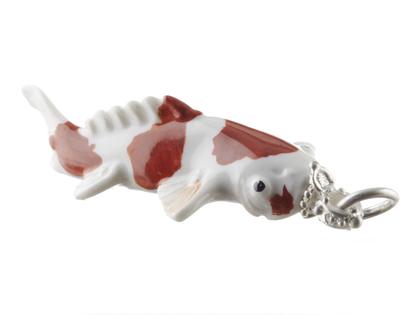 Nymphenburg 20.261 Anhänger Koi mit Farbzeichnung II – Anhänger Anhänger ohne Besatz aus 925 Silber.
