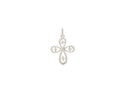 Brigitte Adolph Jewellery Design Carmina Kreuz Anhänger Silber 21mm – Anhänger Anhänger ohne Besatz in silber und aus 925 Silber.