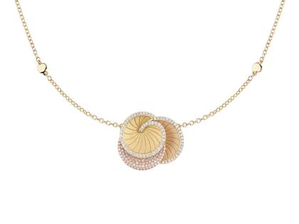 Cammilli Firenze Hypnose Collier Yellow Sunrise mit Brillanten 0,430ct – Halsschmuck Collier aus 750 Gelbgold, 750 Rotgold und und .
