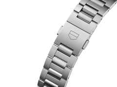 TAG Heuer Carrera Date Automatik Edelstahl 39mm blaues Zifferblatt Metallband – Herrenuhren Uhr mit Datum aus Edelstahl. Das Gehäuse ist rund und silber. Das Edelstahlarmband ist silber. Das Zifferblatt ist ein Index in blau. – Ansicht 5