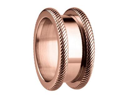 Bering Arctic Symphony Außenring breit Zopfmuster Edelstahl IP Rosé – Ringe Ring aus Edelstahl, IP beschichtet und und .