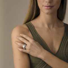 Henrich & Denzel Loop Platin Ring mit Brillanten 0,32 ct – Ringe Ring aus 950 Platin. – Ansicht 3