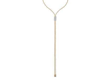 Fope Aria  Y-Collier  Gelbgold 90cm längenverstellbar 1 Schmuckelement schmal mit Brillanten 1,06ct – Halsschmuck Collier aus 750 Weißgold.