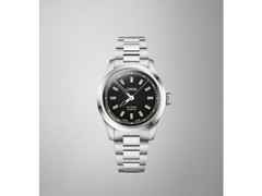 Oris Big Crown Automatik Edelstahl 34mm schwarzes Zifferblatt mit Diamanten Metallband – Damenuhren Uhr ohne Datum aus Edelstahl. Das Gehäuse ist rund und silber. Das Edelstahlarmband ist silber. Das Zifferblatt ist ein Index in schwarz. – Ansicht 4